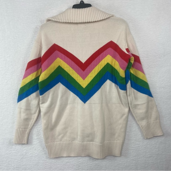Show Me Your Mumu Weston Half Zip Pullover in Rainbow Slope. Size Small - Picture 11 of 11